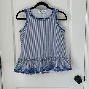 Vineyard Vines blue and white blouse